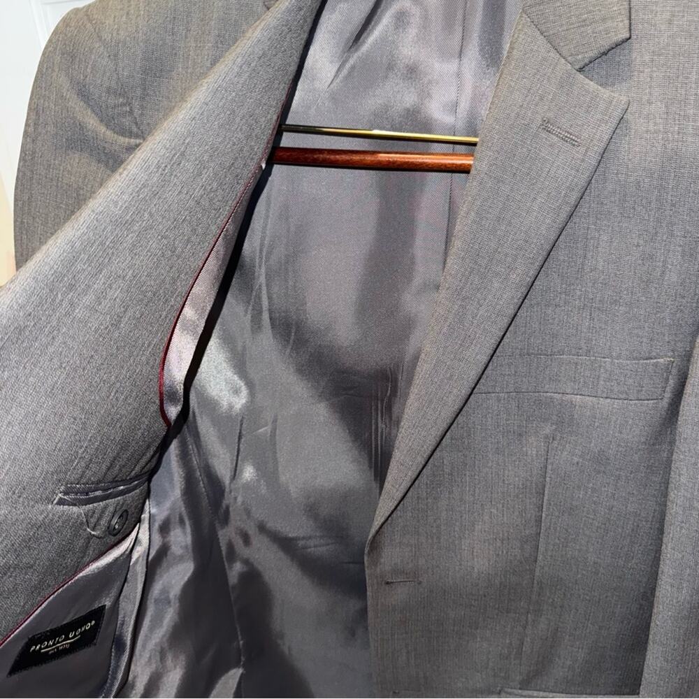 Pronto Uomo The Men's Warehouse Modern Fit Wool Blend Suit Charcoal Gray 36R - Picture 11 of 16
